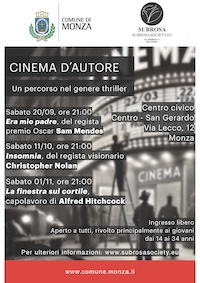 CINEMA D'AUTORE. Un percorso nel genere thriller.